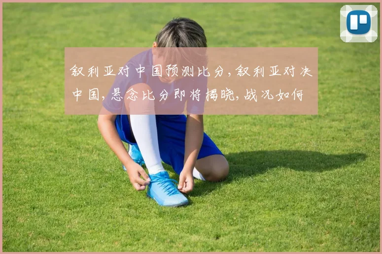 叙利亚对中国预测比分,叙利亚对决中国,悬念比分即将揭晓,战况如何